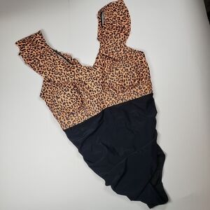 DACI Swimsuit leopard black one-piece size 20W
